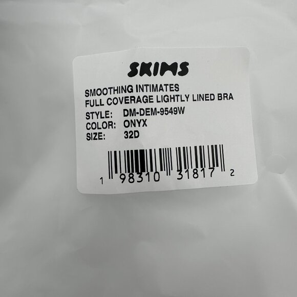 SKIMS Women's Smoothing Intimates Full Coverage Lightly Lined Bra, Onyx Color - Picture 12 of 16